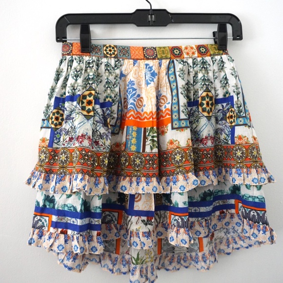 Milla by Camilla Girls Layered Ruffle Embellished Skirt